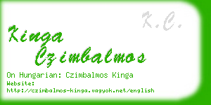 kinga czimbalmos business card